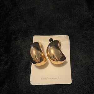 Fashion Jewelry Gold Crescent Earrings